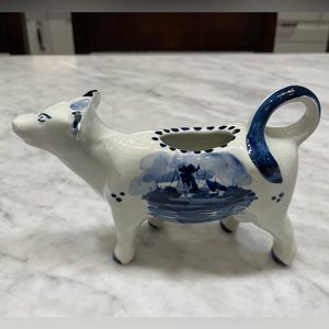 Vintage Delft Ceramic Cow Creamer